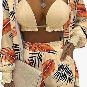 SHEIN 3 Piece Vacation Boho Set